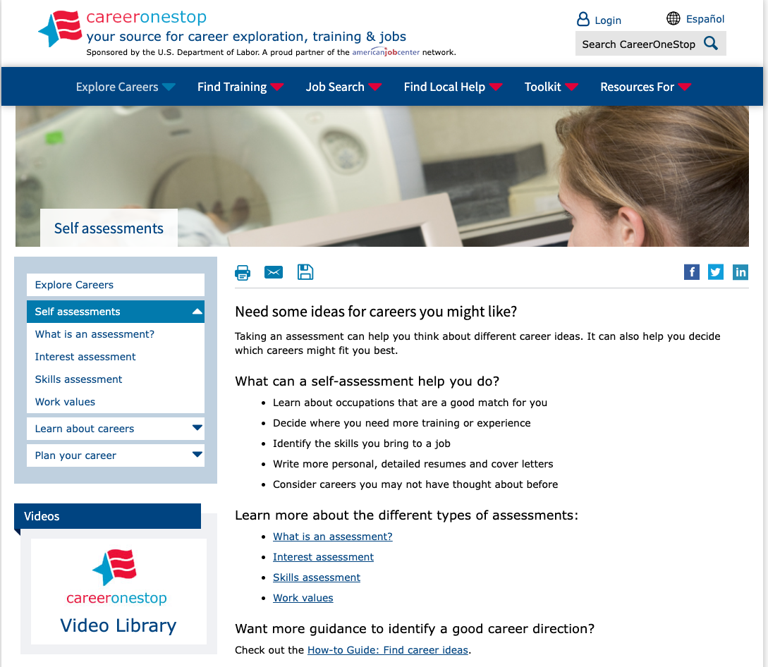 CareerOneStop website screenshot