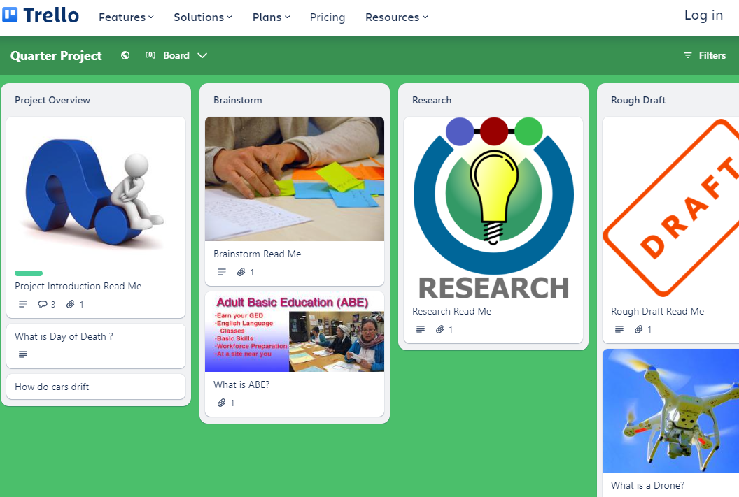 Trello for Project Based Learning