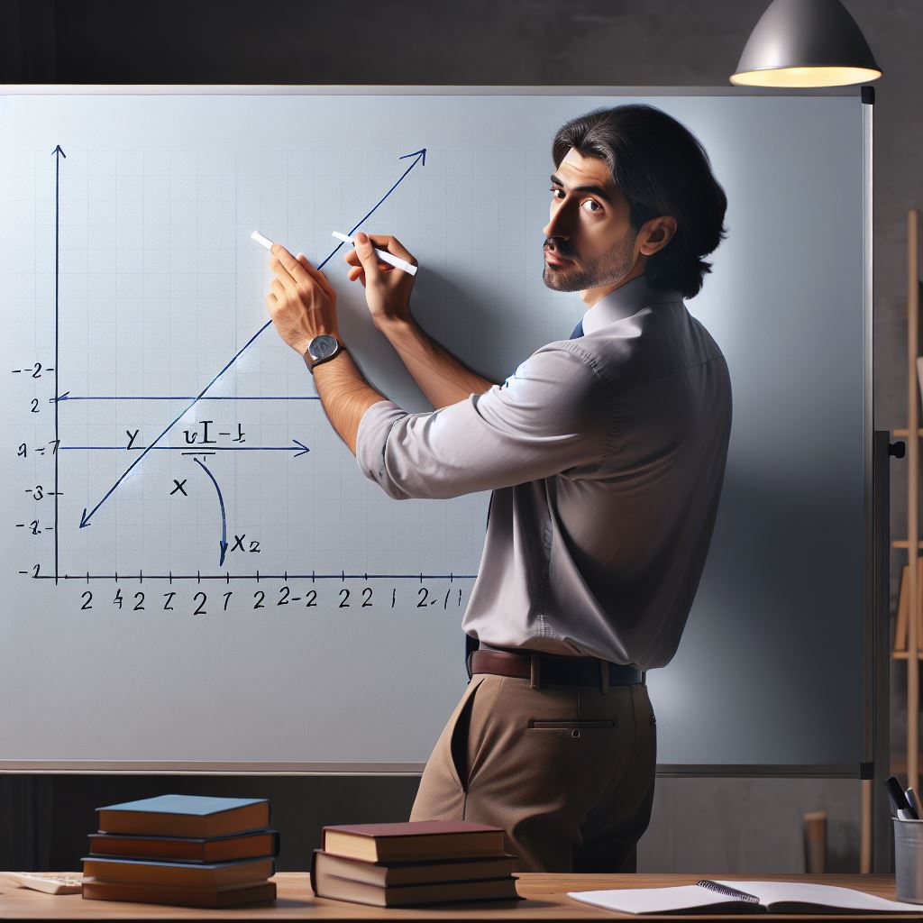 Teacher demonstrating slope