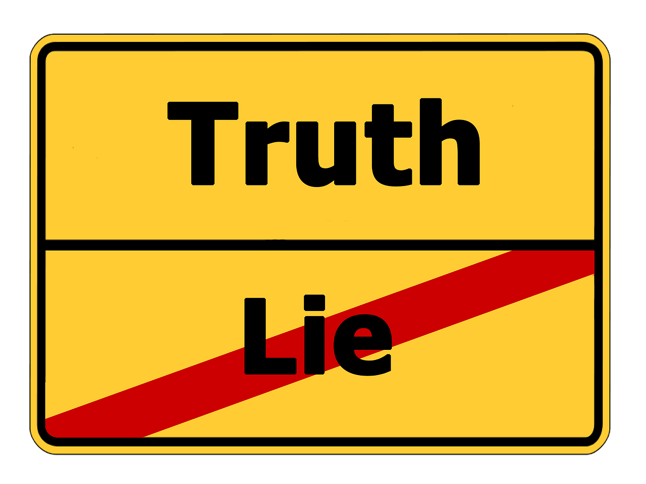 Truth Lie Street Sign