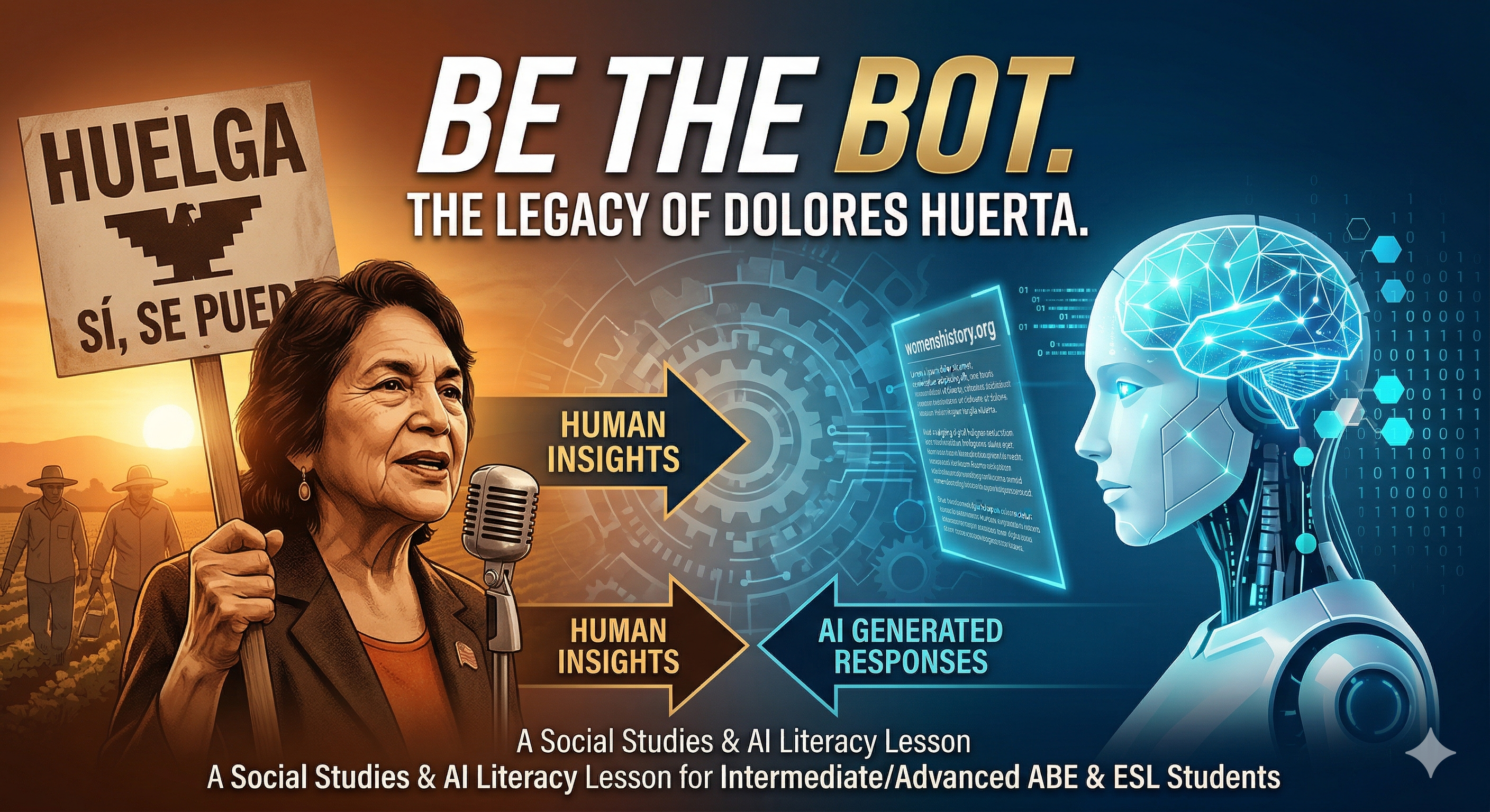 AI Literacy through reading Dolores Huerta