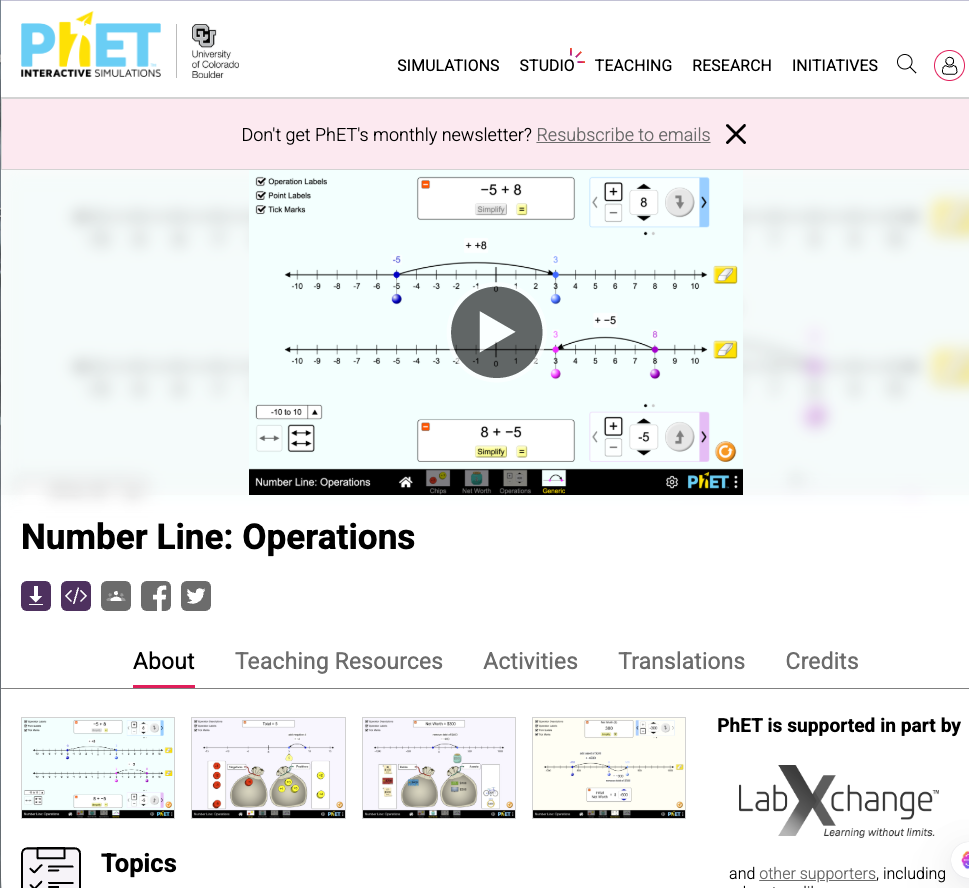 PhET Operations
