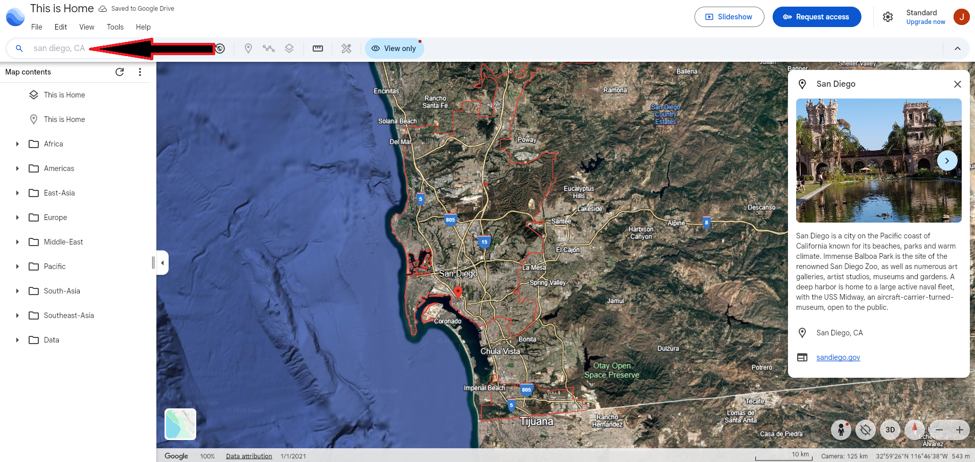 Google Earth - San Diego