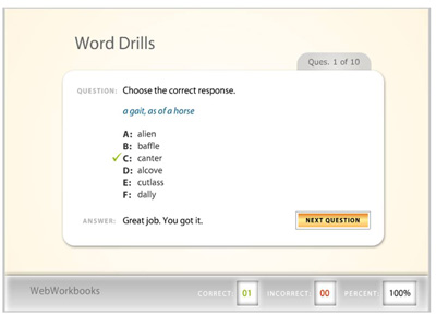 Web Workbooks screen shot