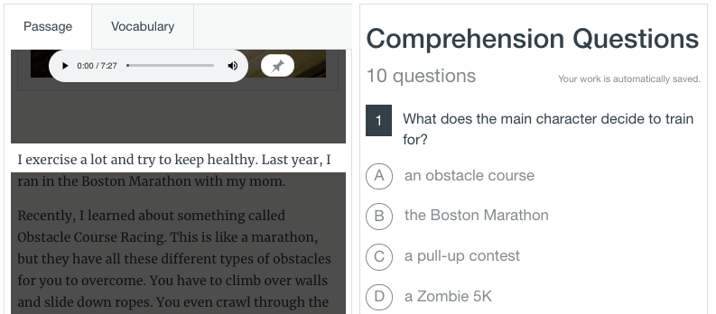 Highlight Bar. Shows passage with the highlight bar selected.