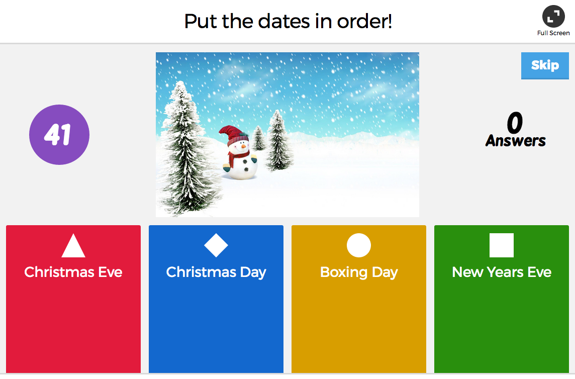 Jumble Game from Kahoot Screenshot